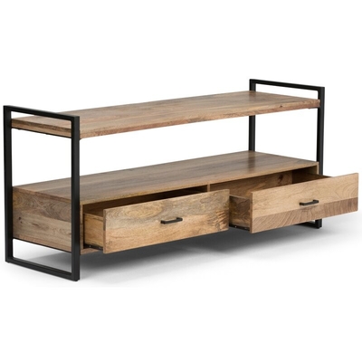 ODM Industrial Metal Wood 50-calowa szafka pod telewizor Szafka z dwiema szufladami