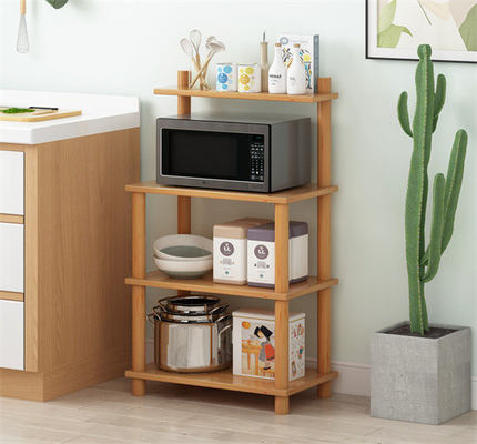 3-poziomowa drewniana półka kuchenna Baker Kitchen Microwave Rack