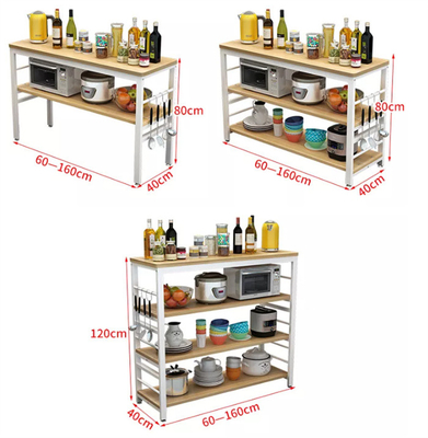 Metal Wood Kitchen Bakers Kuchenka mikrofalowa Organizer na blat 2 Tier