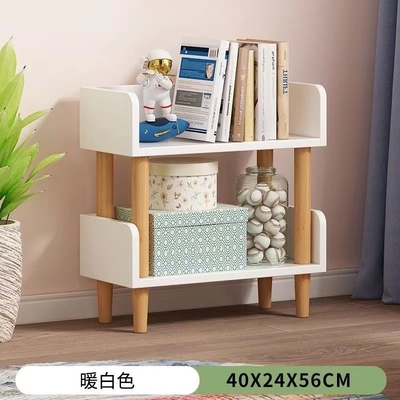 OEM Wolnostojąca półka na książki z płyty wiórowej 2 półka na książki z drewna do sypialni Multicolor