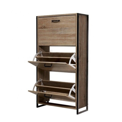 MDF Drewniane 3 poziomy Rozkładane stojaki na buty Meble Organizer Szafka do domu